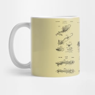 Patent Blueprint Apparel - Vintage Fishing Lure Patents Mug